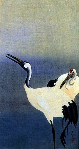 Cranes 22x30 Japanese Print by Koson Japanese Ltd. Edition Asian Art Japan