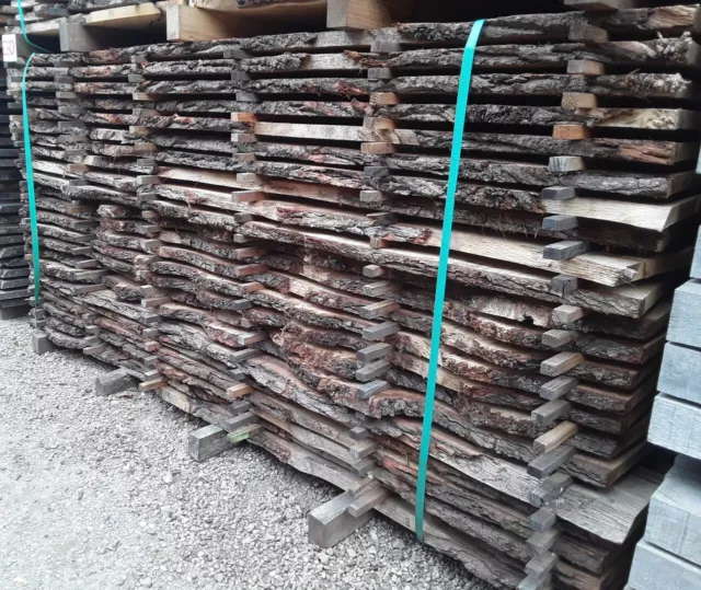 Full Live Edge Oak Wood Boards Carpentry Waney Planks