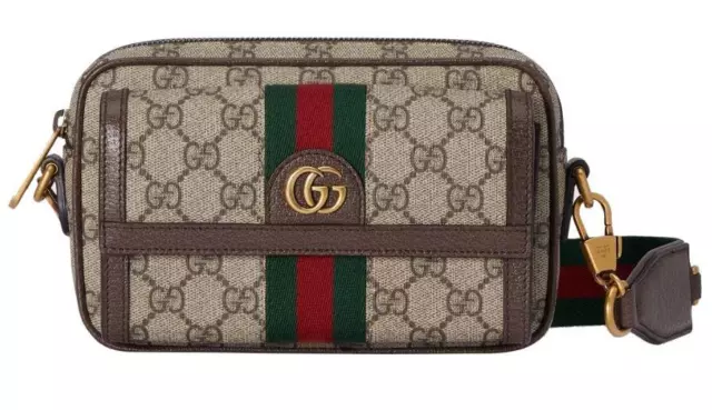 New Gucci Ophidia Gg Supreme Web Logo Crossbody Shoulder Bag Unisex
