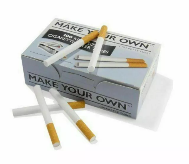 MAKE YOUR OWN 100 KING SIZE CIGARETTE FILTER TUBES  (9 boxes)