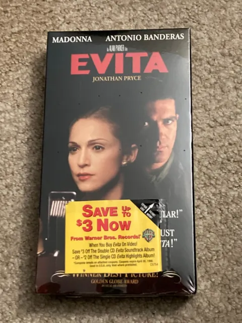 [VHS] EVITA (1997) - Madonna / Antonio Banderas - BRAND NEW & FACTORY SEALED