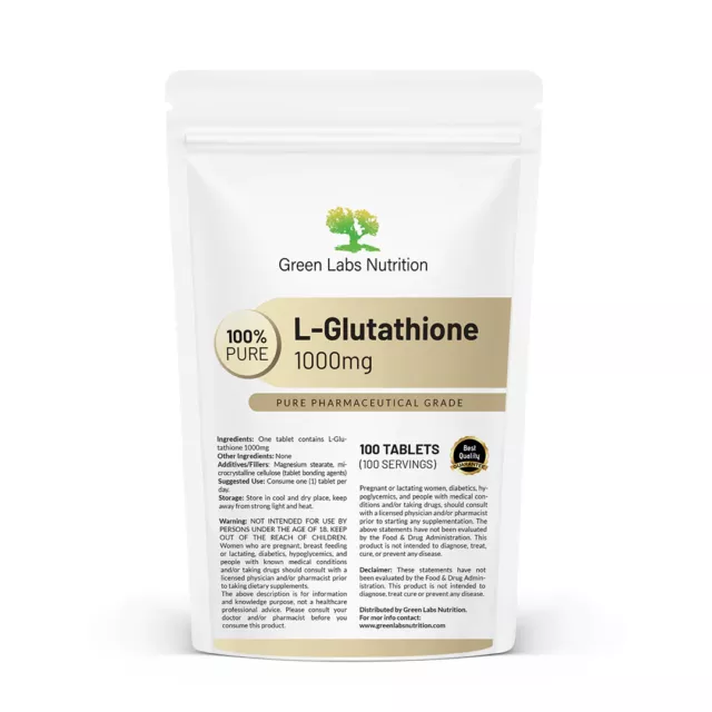 L-Glutatione  compresse 1000mg Salute del fegato Forte antiossidante, radiazio