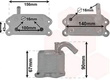 VAN WEZEL 59013702 Radiatore olio motore per VOLVO XC90 I (275) S60 I (384)