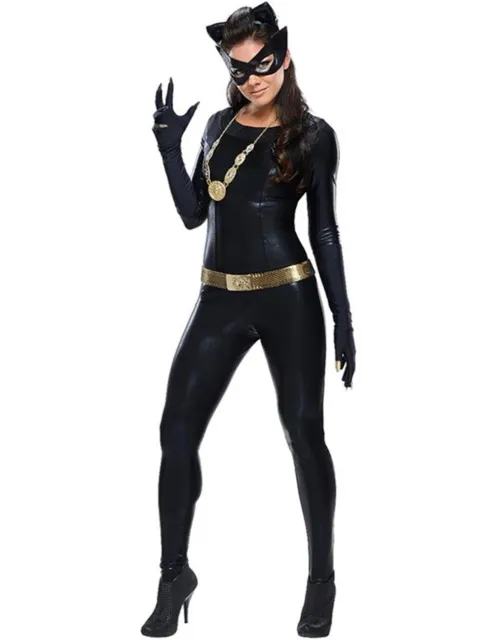 C24 - Damen CAT Kostüm Woman Catsuit Katze Wetlook S-M 36 38 Karneval Fasching