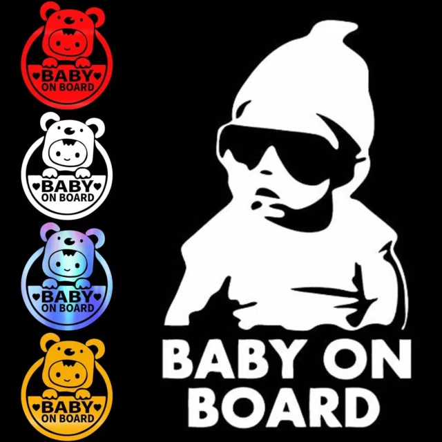 Baby On Board Baby in Car Sticker Safety Caution Sign Easy Remove Vinyl Decal