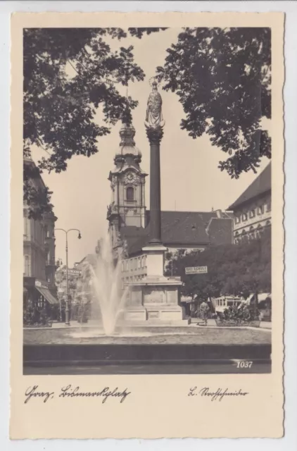 AK Graz, Bismarckplatz, Geschäfte, Foto-AK 1932