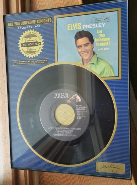 ELVIS PRESLEY COLLECTORS Edition Are You Lonesome Tonight 45 Record ...