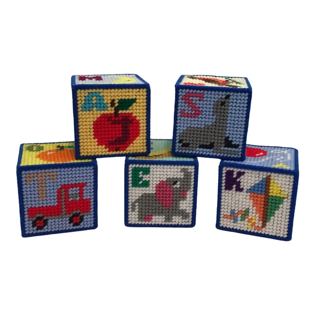 VINTAGE CROCHET GRANNY Square ABC Blocks Alphabet Pictures Letters vintage-crochet-granny-square-abc-blocks-alphabet-pictures-letters