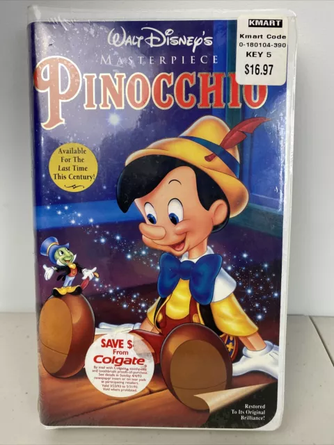 Walt Disney Masterpiece Collection VHS "Pinocchio" All Original Sealed/Stickers