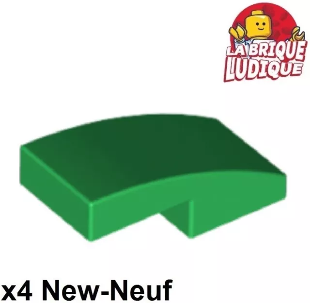 Lego 4x Slope curved pente courbe 1x2 vert/green 11477 NEUF