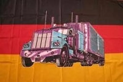 Fahne Flagge Deutschland mit LKW (Truck) 90x150 cm Hissfahne Fahnen Flaggen