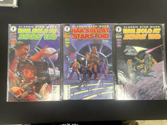 Classic Star Wars Han Solo At Stars End #1-3 Comic Lot Dark Horse 1997 COMPLETE