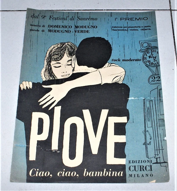 SPARTITO PIOVE CIAO ciao bambina DOMENICO MODUGNO 1959 Festival Sanremo