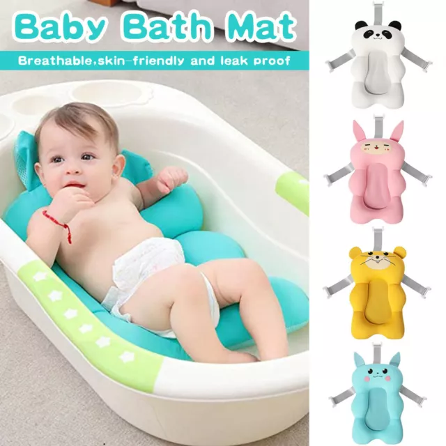 Newborn Shower Mat Infant Bathtub Baby Bath Tub Pillow Pad Lounger Air Cushion`