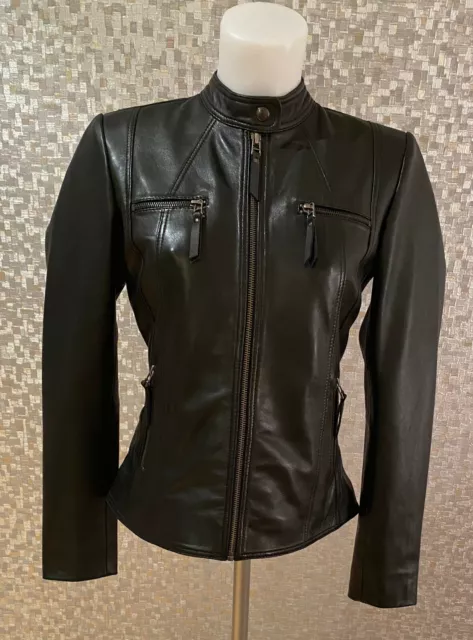Ladies Fashion Style P645 soft Real high quality leather jacket