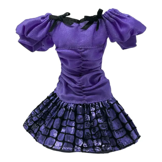 1992 Mattel Barbie City Lights Fashions Purple Web Dress Barbie Doll DRESS ONLY