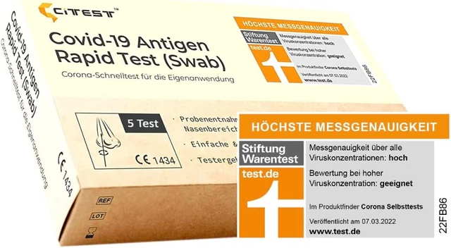 CITEST COVID-19 Virus Antigen Corona Schnelltest Nasal für Laien 40 Stück
