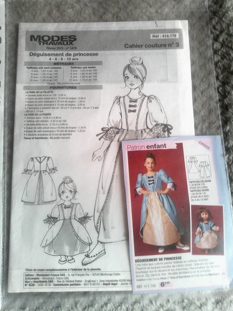 Patron De Couture MODES ET TRAVAUX Pour Robe - Tailles 40, 44, 48 - Occasion Non Découpé