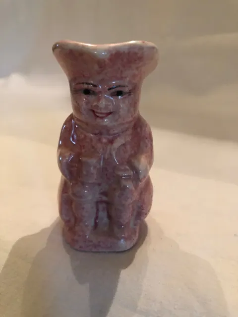 Mini Toby Jug 2 3/4” Pink Stamped Made In England