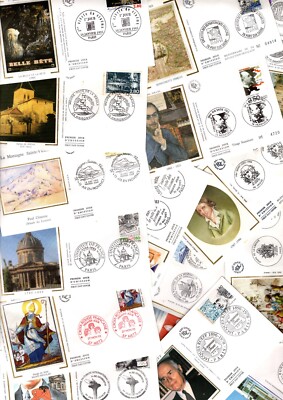 FDC SUPER LOT DE 100 ENVELOPPES 1er JOUR DIFFERENTES