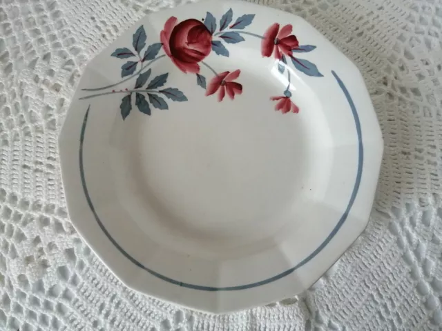 Assiette creuse ancienne/Céranord ST-AMAND ABEILLE D'OR DECOR A LA MAIN