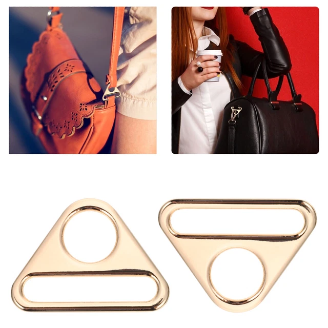 10 piezas DIY Bag hebillas triángulo diseño hebillas hágalo usted mismo ropa bolsa
