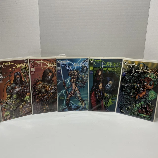 The Darkness Comic Book Lot of 4 Image Comics Top Cow In Protected Sleeves - VG