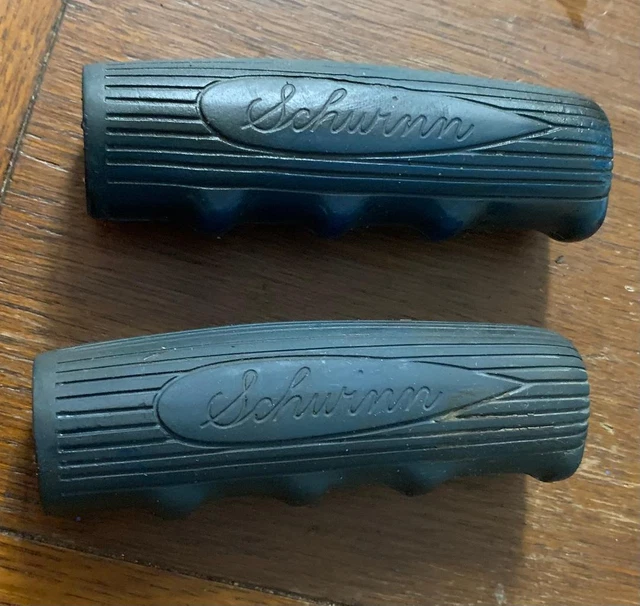 VINTAGE SCHWINN BALLOON Bicycle Cruiser Blue Teardrop Grip Set 1950's £