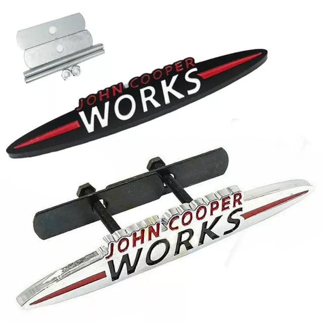 Für Mini John Cooper Works Kühlergrill Abzeichen Emblem Metallaufkleber JCW Logo