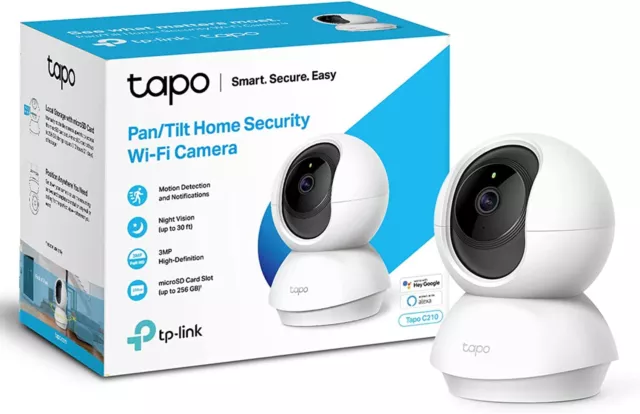 TP-Link Tapo Pan/Tilt Smart Security Camera, Indoor CCTV, 360° Rotational