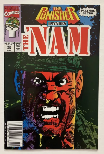 (1991) THE NAM #52 PUNISHER APPEARS! Newsstand Variant Cover! RARE!