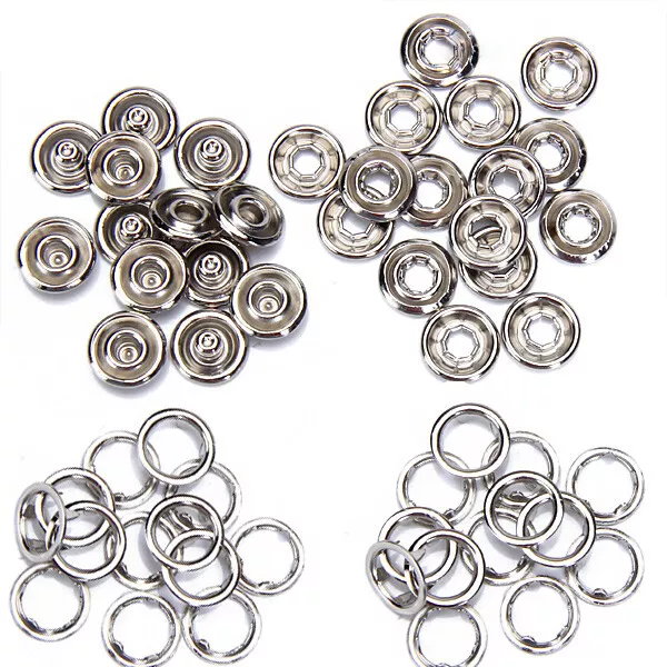 50 Ensembles de Boutons-pression En Métal Boutons-pression Snap Popper Attaches