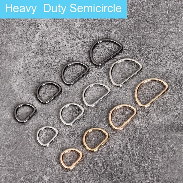 Collares para perro multiusos en forma de D anillos hágalo usted mismo accesorios clips de hebilla metal
