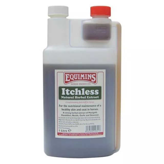 Equimins Itchless Liquid Herbal Tincture 1Ltr  - Horse Midge Relief