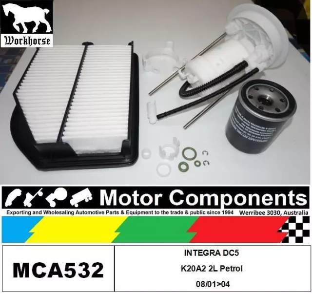 FILTER SERVICE KIT for Honda INTEGRA DC5 K20A2 2L Petrol 8/01>04