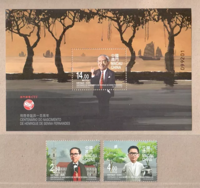 China Macau 2023 Centenary Birth of Henrique de Senna Fernandes Stamps + S/S 飛歷奇