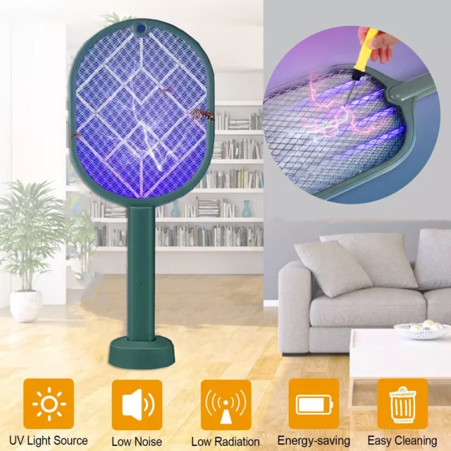 Electric Fly Swatter Bug Insect Killer Zapper USB Recharging Handheld Fly Zapper