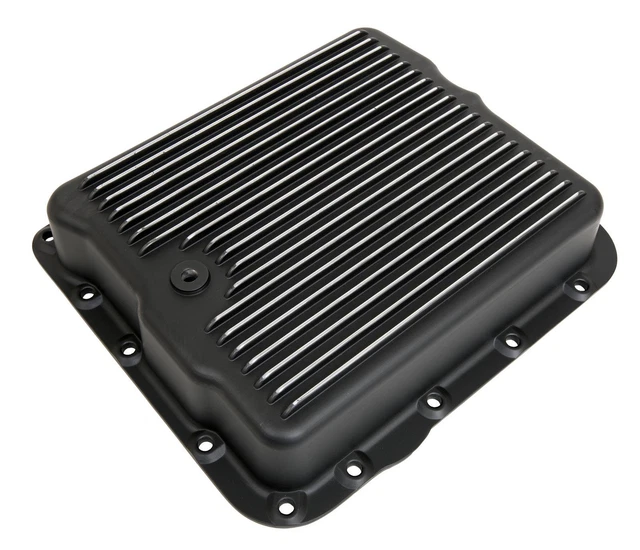 Gm Transmission Pan 4L60 700R4 Black Finned Aluminum Stock Capacity Chevy Gmc