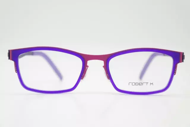 Lunettes ROBERT K Can Violet Rouge Ovale Monture Lunettes Neuf