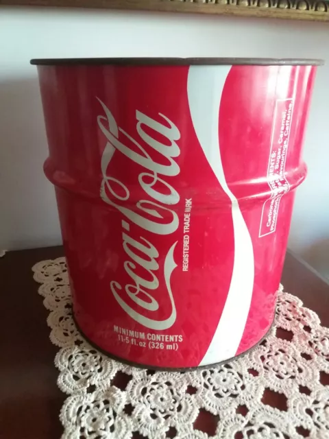 Raro bidone latta pubblicitario coca cola vintage versione small (25x25cm)