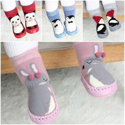 Kids Baby Girl Boys Toddler Anti-slip Soft Slippers Socks Cotton Booties Shoes