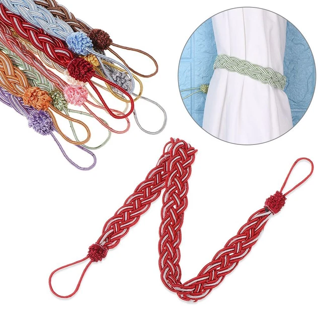 Modern Hold Tie Backs Braided Tiebacks Curtain Holder Rope Satin Voile Strap