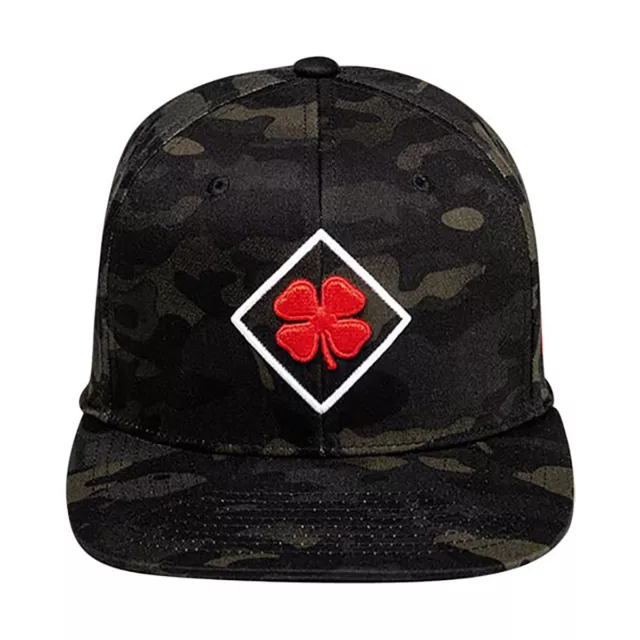 RAWLINGS BLACK CLOVER Diamond Multicam Fitted Hat BLACK | RED | WHITE ...