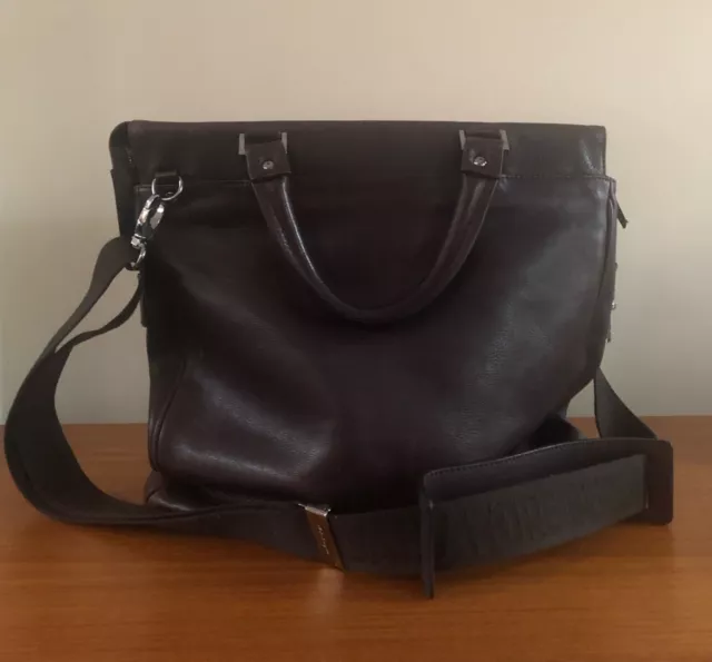 SALVATORE FERRAGAMO Brown Leather Crossbody Bag for Men.