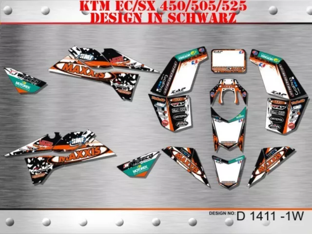Motostyle Dekor Kit Atv Ktm 450 505 525 Sx Xc Graphic Kit D1411 B