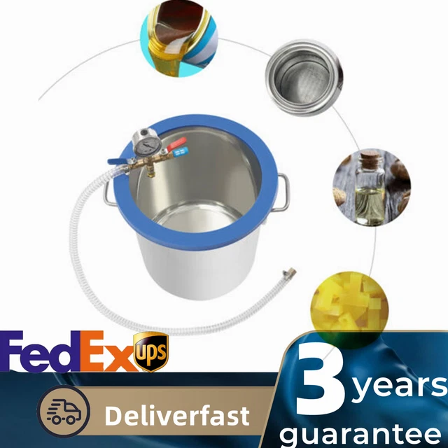5 GALLON VACUUM Chamber Kit + Vacuum Gauge & Lid Degassing Chamber