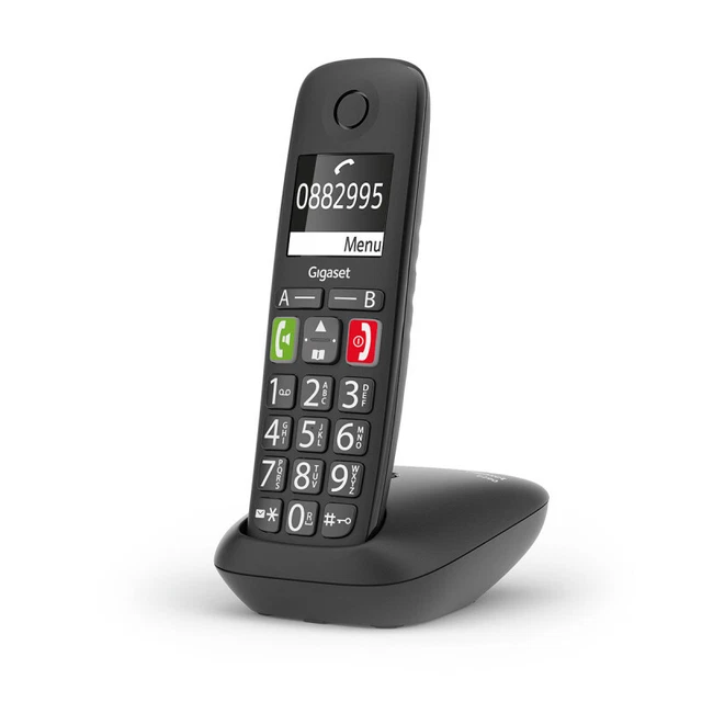 Siemens Telefono Cordless Gigaset Linea Senior E290 Nero (S30852H2901K101) Tx-00