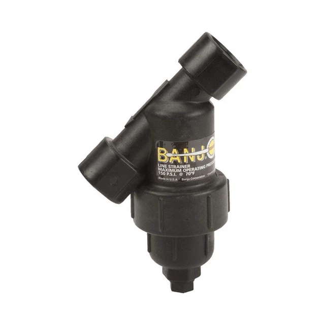 BANJO LS075-80 Y Strainer,6" H,80 mesh,Polypropylene