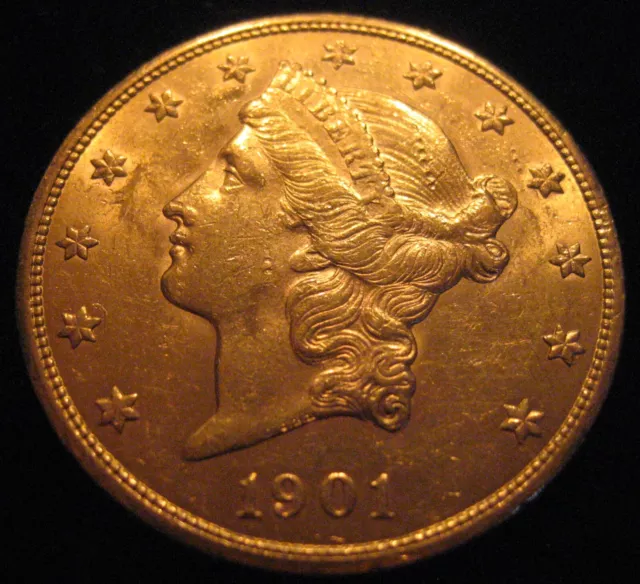 Mds Usa Twenty 20 Dollars 1901 S Double Eagle "Liberty Head", Gold    #51