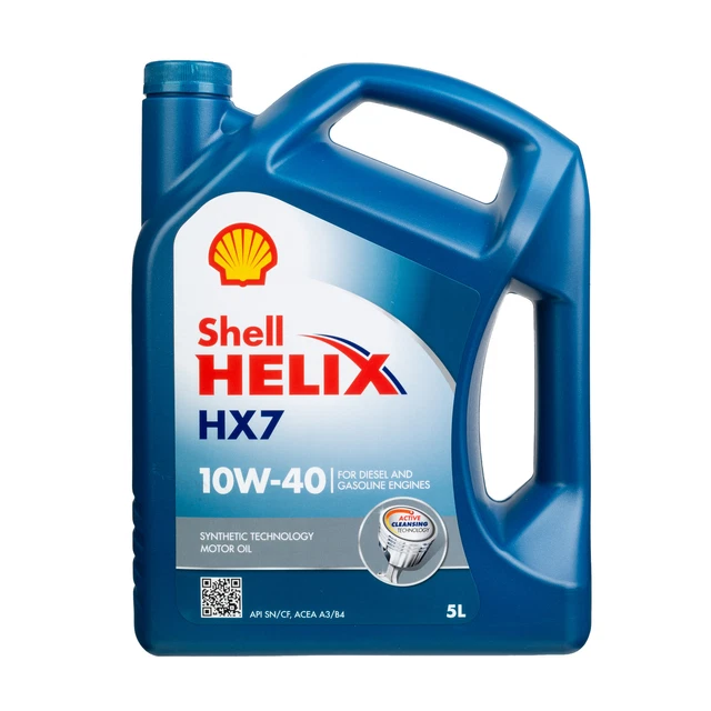 SHELL HELIX HX7 SAE 10W-40 5L Passenger Car Semi-Synthetic Motor Oil 5 ...